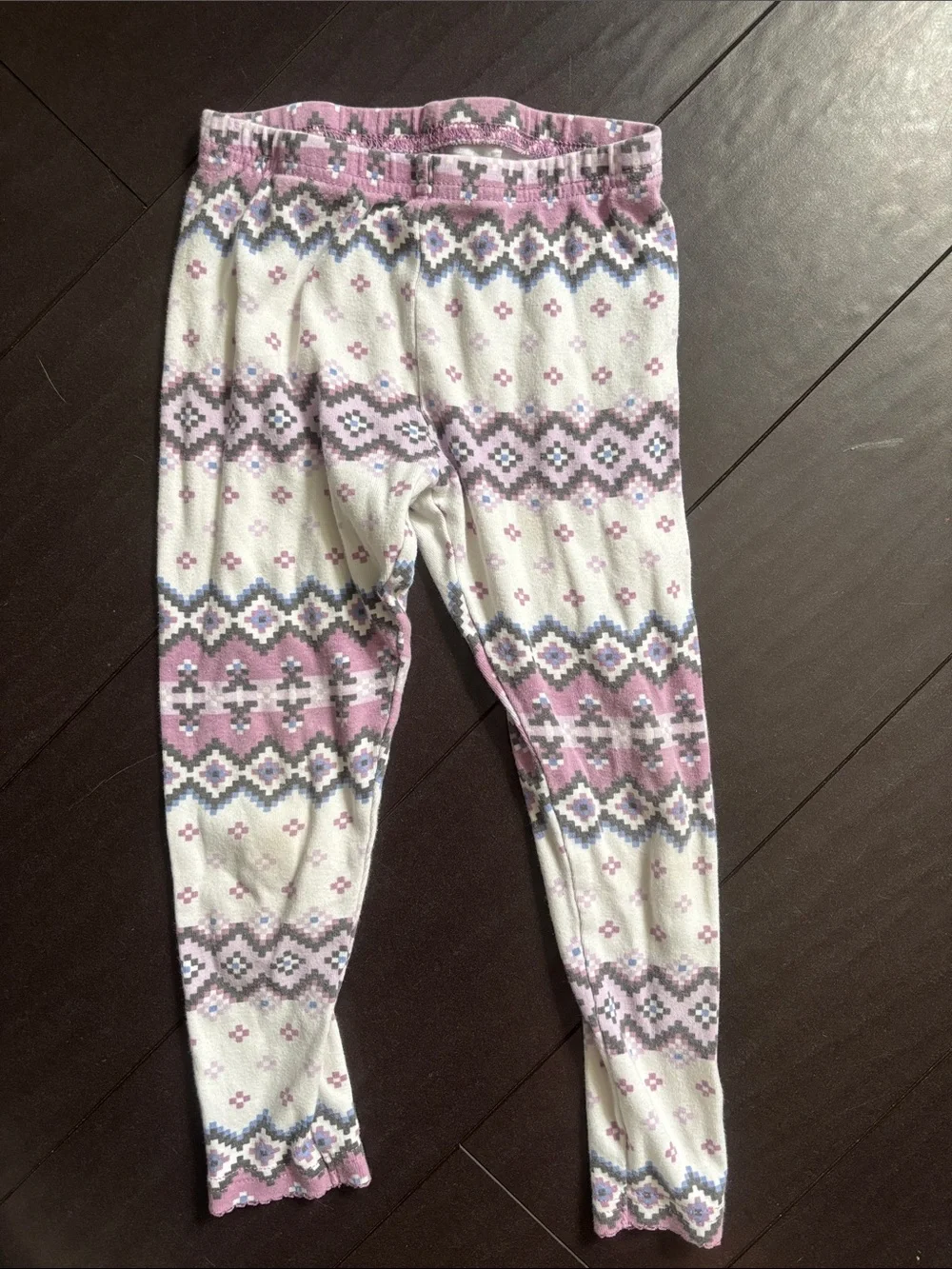 Carter's Lavender and White Striped Star Applique Pajama Top